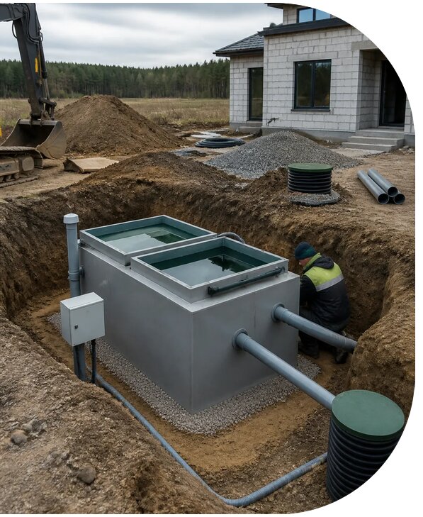 Монтаж локальных очистных сооружений для домов в Воркуте
